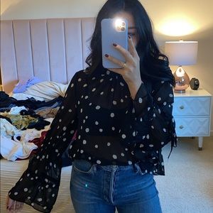 NWOT topshop polka dot blouse